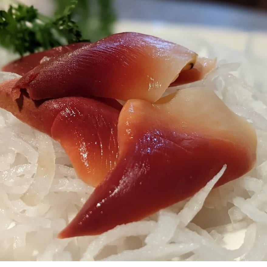 Red Clam Sashimi.