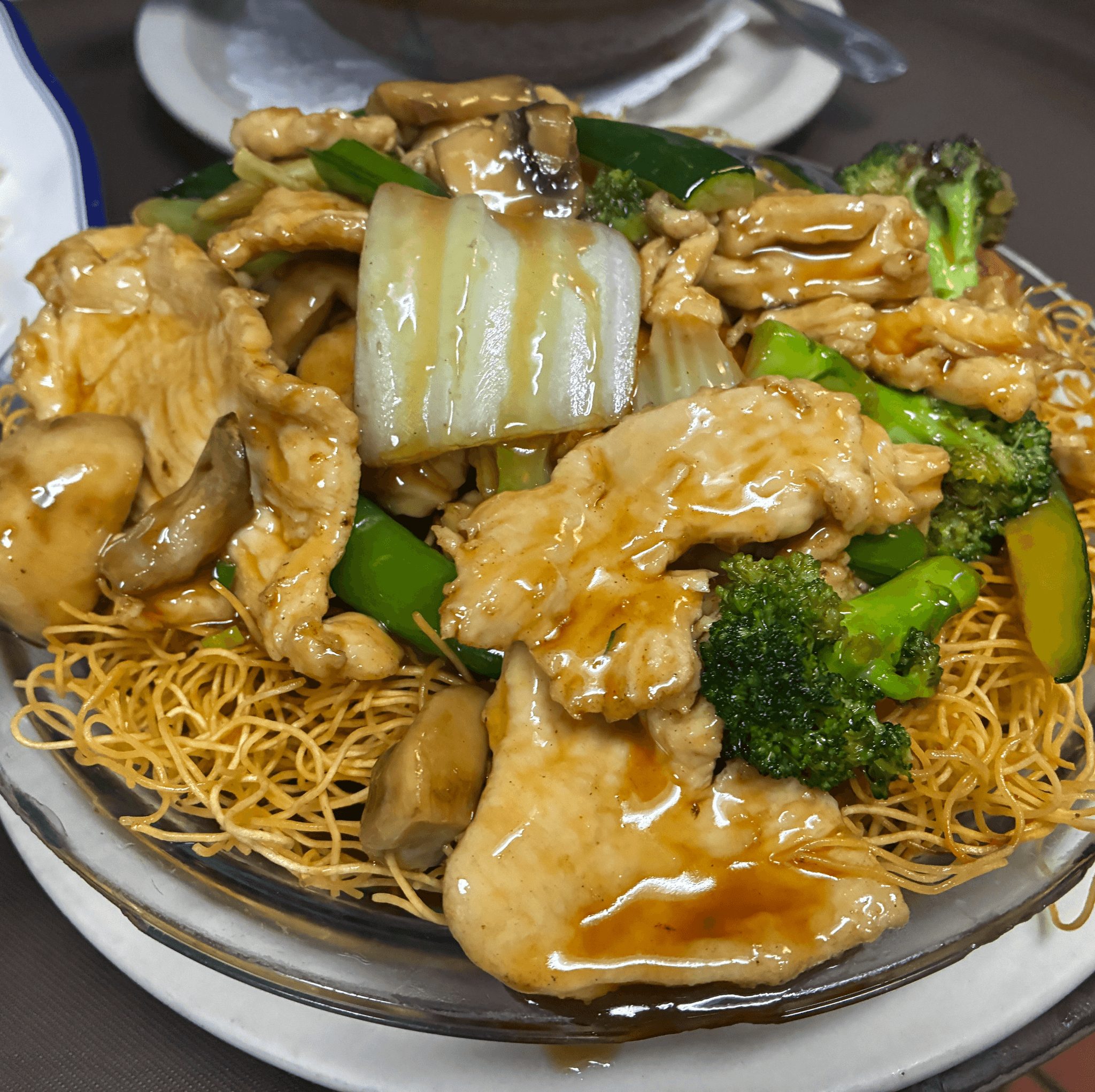 Chicken Pan Fried Noodles.