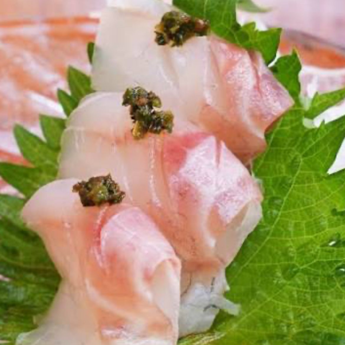 Sea Bass Sashimi.