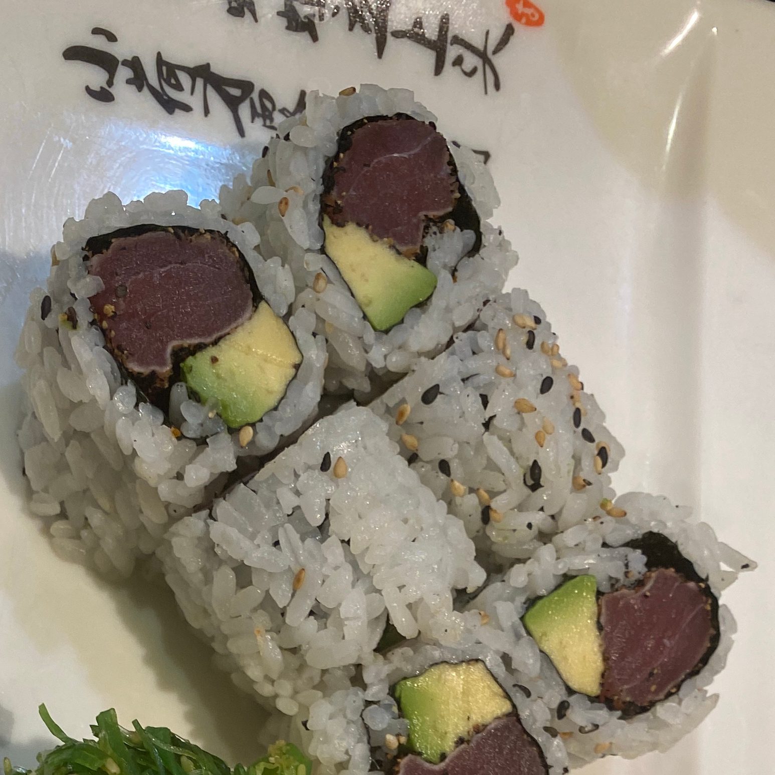 Pepper Tuna Avocado Roll.