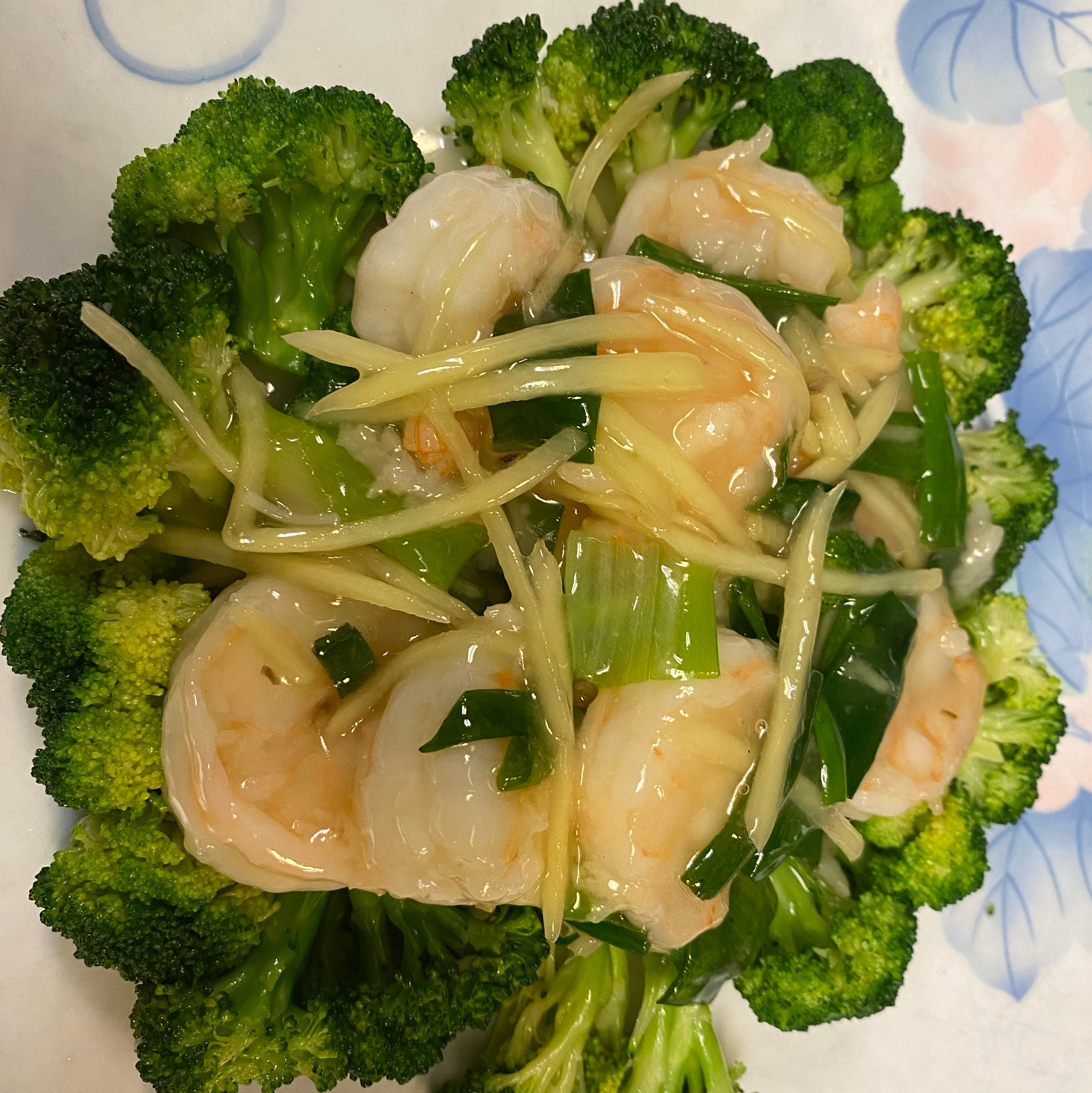 Shrimp with Ginger Scallion.