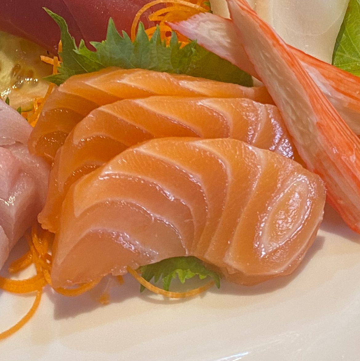 Salmon Sashimi.