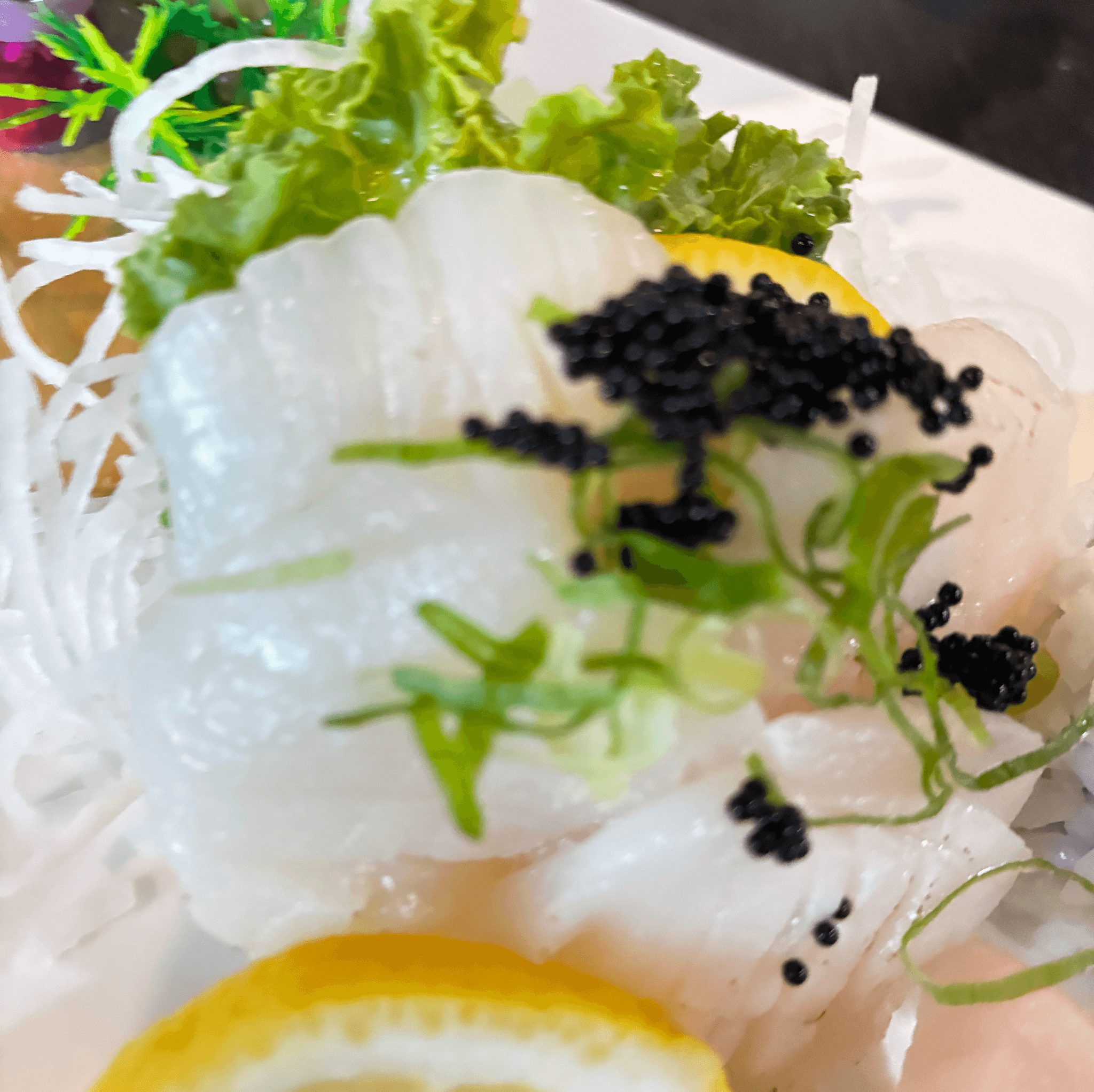 Scallop Sashimi.