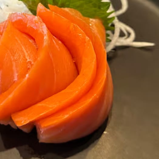Smoked Salmon Sashimi.